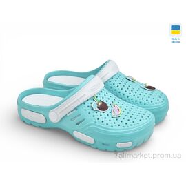 Крокси жіночі літні Літо СД48 бірюза (6 пар р.36-41) "Rai shoes" недорого оптом від прямого постачальника