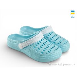 Крокси жіночі літні Літо DS62 бірюзовий (8 пар р.36-41) "Rai shoes" недорого оптом від прямого постачальника