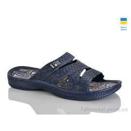 Фотография Шлепки мужские пляжные Лето 229 синій (8 пар р.40-46) "Крок" недорого оптом от прямого поставщика