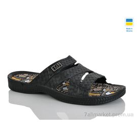 Фотография Шлепки мужские пляжные Лето 229 чорний (8 пар р.40-46) "Крок" недорого оптом от прямого поставщика