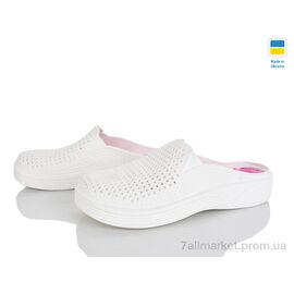 Фотография Кроксы женские летние Лето Сабо жіночі білий (8 пар р.36-41) "Rai shoes" недорого оптом от прямого поставщика