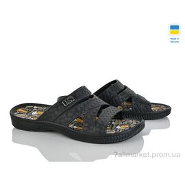 Фотография Шлепки мужские пляжные Лето E229 чорний (8 пар р.41-46) "Rai shoes" недорого оптом от прямого поставщика