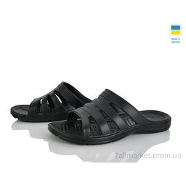 Фотография Шлепки мужские пляжные Лето Краб новий чорний (8 пар р.41-46) "Rai shoes" недорого оптом от прямого поставщика
