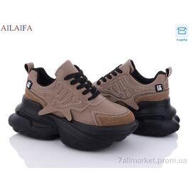 Кросівки жіночі модні Весна/осінь 8209 khaki (6 пар р.36-41) "Ailaifa" недорого оптом від прямого постачальника