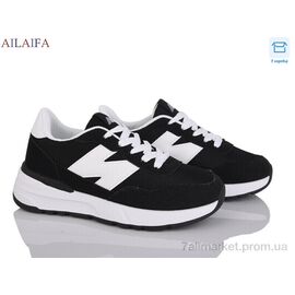 Фотография Кроссовки женские модные Весна/осень N07 black (8 пар р.36-41) "Ailaifa" недорого оптом от прямого поставщика