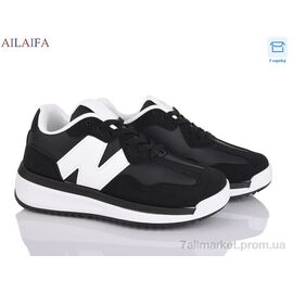 Фотография Кроссовки женские модные Весна/осень NR011 black (8 пар р.36-41) "Ailaifa" недорого оптом от прямого поставщика