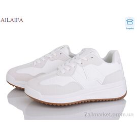 Фотография Кроссовки женские модные Весна/осень NR011 white (8 пар р.36-41) "Ailaifa" недорого оптом от прямого поставщика