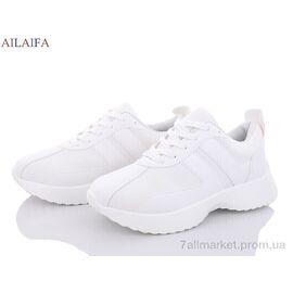Фотография Кроссовки женские модные Весна/осень 2366 white піна (6 пар р.36-41) "Ailaifa" недорого оптом от прямого поставщика