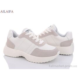 Фотография Кроссовки женские модные Весна/осень A2361 beige піна (6 пар р.36-41) "Ailaifa" недорого оптом от прямого поставщика