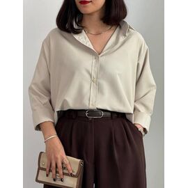 Фотография Блузка женская 1183 beige р.42-58 "FEMZONE" недорого оптом от прямого поставщика