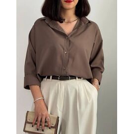 Фотография Блузка женская 1183 l.brown р.42-58 "FEMZONE" недорого оптом от прямого поставщика