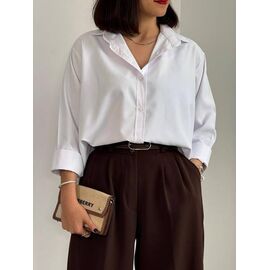 Фотография Блузка женская 1183 white р.42-58 "FEMZONE" недорого оптом от прямого поставщика