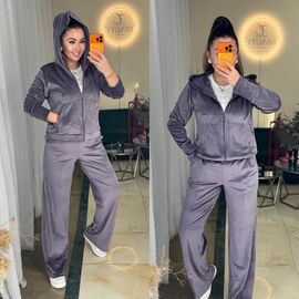 Фотография Костюм спортивный женский тёплый 6059 grey р.42-56 "LINDA" недорого оптом от прямого поставщика