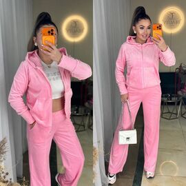 Фотография Костюм спортивный женский тёплый 6059 pink р.42-56 "LINDA" недорого оптом от прямого поставщика