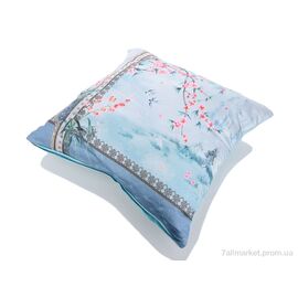 Фотография Подушка  Подушка атлас 07942-9 блакитний (45x45) (2 шт. р.сетка ) "Obuvok" недорого оптом от прямого поставщика