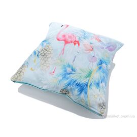 Подушка  Подушка атлас 07942-11 блакитний (45x45) (2 шт. р.сітка) "Obuvok" недорого оптом від прямого постачальника