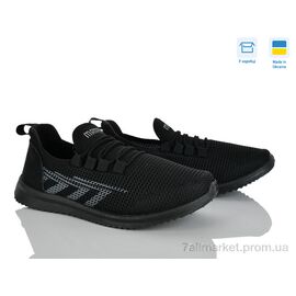 Фотография Кроссовки мужские модные Весна/осень 3929MF чорний (6 пар р.41-45) "Paolla" недорого оптом от прямого поставщика