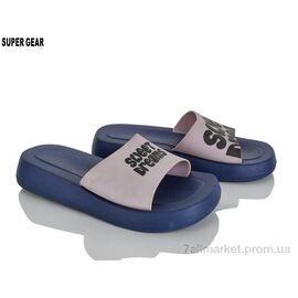 Шльопанці жіночі полегшені Літо 01-6216 pink (10 пар р.36-41) "Super Gear" недорого оптом від прямого постачальника