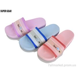 Шльопанці жіночі полегшені Літо 002031-9 mix (24 пар р.36-41) "Super Gear" недорого оптом від прямого постачальника