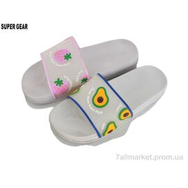 Шльопанці жіночі полегшені Літо 01-756 mix (12 пар р.36-41) "Super Gear" недорого оптом від прямого постачальника