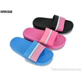 Шльопанці жіночі полегшені Літо 08924B-2 mix (24 пар р.36-41) "Super Gear" недорого оптом від прямого постачальника