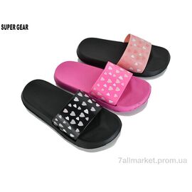 Шльопанці жіночі полегшені Літо 08925 mix (24 пар р.36-41) "Super Gear" недорого оптом від прямого постачальника