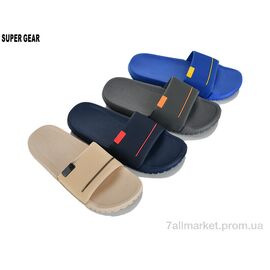 Фотография Шлепки детские летние Лето PV7792 mix (12 пар р.36-41) "Super Gear" недорого оптом от прямого поставщика