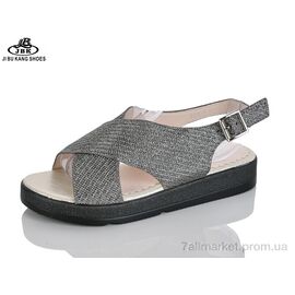 Фотография Босоножки женские летние Лето A228-06 silver (6 пар р.36-41) "Jibukang" недорого оптом от прямого поставщика