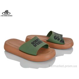 Фотография Шлепки женские облегченные Лето 01-6216 khaki (10 пар р.36-41) "Jibukang" недорого оптом от прямого поставщика