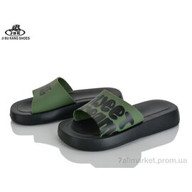 Фотография Шлепки женские облегченные Лето 01-6216 green (10 пар р.36-41) "Jibukang" недорого оптом от прямого поставщика
