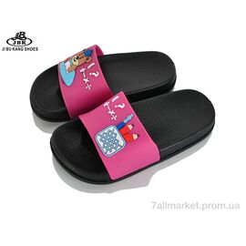 Фотография Шлепки детские летние Лето 00901-2 fuxia (12 пар р.24-29) "Jibukang" недорого оптом от прямого поставщика