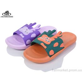 Фотография Шлепки детские летние Лето 01-759 lilac-orange mix (12 пар р.30-35) "Jibukang" недорого оптом от прямого поставщика