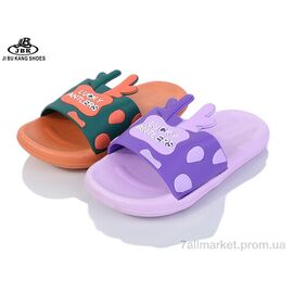 Фотография Шлепки детские летние Лето 02-758 orange-lilac mix (12 пар р.24-29) "Jibukang" недорого оптом от прямого поставщика