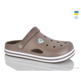 Крокси жіночі літні Літо 416 коричневий (8 пар р.36-41) "Крок" недорого оптом від прямого постачальника