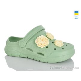 Крокси жіночі літні Літо 411 фісташка (8 пар р.36-41) "Крок" недорого оптом від прямого постачальника