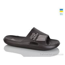 Шльопанці чоловічі пляжні Літо L141 коричневий (8 пар р.41-45) "Крок" недорого оптом від прямого постачальника