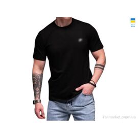 Фотография Футболка мужская Лето 82NI чорний (4 шт. р.сетка M-2XL) "Sport style" недорого оптом от прямого поставщика