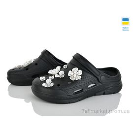 Крокси жіночі літні Літо 414 чорний (8 пар р.37-41) "Golden Lion" недорого оптом від прямого постачальника