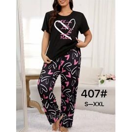 Фотография Пижама женская футболка+штаны р-ры S-XL"FLOWER" купить недорого от прямого поставщик