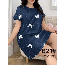 Фотография Туника женская молодёжная р-ры 2XL-4XL"FLOWER" купить недорого от прямого поставщика