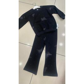 Фотография Костюм детский спортивный на девочку PR738 black р.4-10 "Proschenko" недорого оптом от прямого поставщика