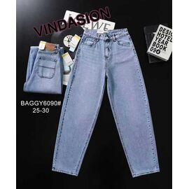 Фотография Джинсы женские 6090 l.blue р.25-30 "Vindassion" недорого оптом от прямого поставщика