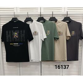 Фотография Футболка мужская 16137 d.grey р.48-54 "LOOK" недорого оптом от прямого поставщика