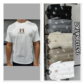 Фотография Футболка мужская 16311 white р.50-60 "LOOK" недорого оптом от прямого поставщика
