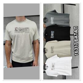 Фотография Футболка мужская 16317 grey р.50-56 "LOOK" недорого оптом от прямого поставщика