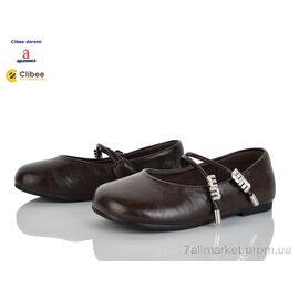 Балетки дитячі на дівчинку Літо A44-6316 brown (6 пар р.28-33) "Clibee-Doremi" недорого оптом від прямого постачальника