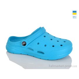 Фотография Кроксы женские летние Лето 102 синій (6 пар р.36-41) "Зручне взуття" недорого оптом от прямого поставщика