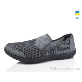 Сліпони чоловічі модні Літо М81 сірий-old (6 пар р.41-45) "Крок" недорого оптом від прямого постачальника