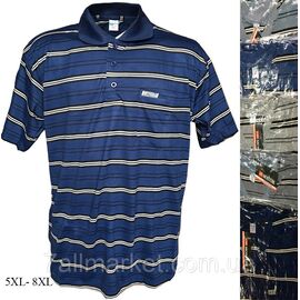 Фотография Футболка-поло мужская молодёжная батал р-ры 4XL-8XL (микс цв) "NICOLAS" недорого оптом от прямого поставщика