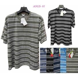 Фотография Футболка мужская молодёжная полу-батал р-ры 50-58 (микс цв) "NICOLAS" недорого оптом от прямого поставщика